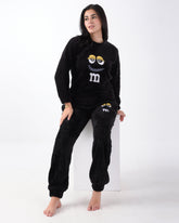 Black m&m Fur Pajama