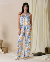 V RAY SATIN OFF SHOULDER PAJAMA