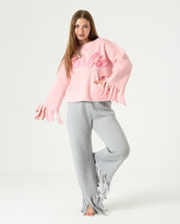 Fringe Sleeves Premium Milton Cotton Tracksuit – "Barbie" Design