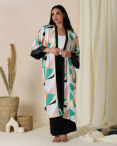 Satin Chiffon Kimono