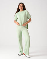 3Pc's Mint Green Polycotton Pajama Set