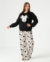 Minnie Mouse Printed Velvet Pajama Set with Lined Milton Cotton Sweatshirt