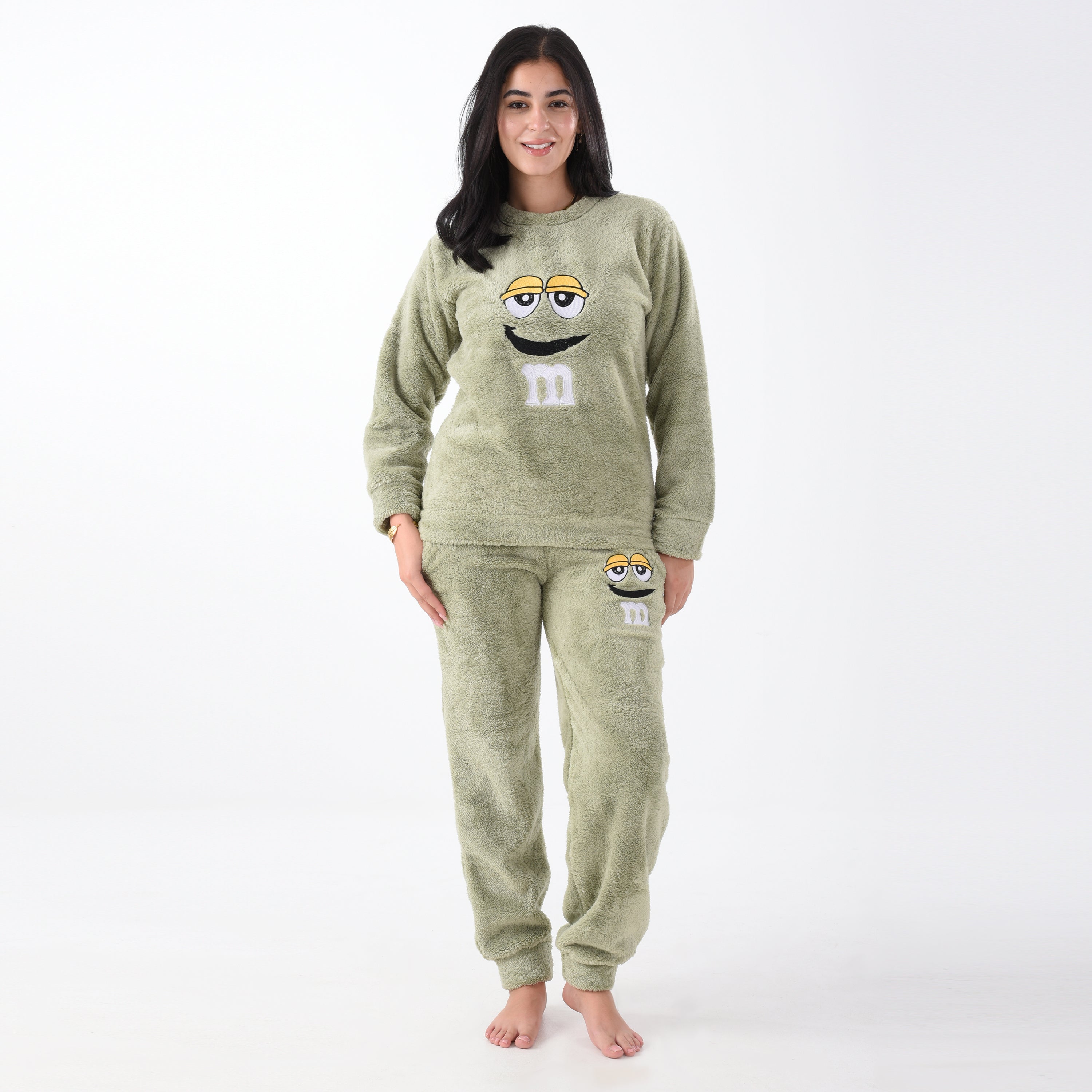 Mint Green m&m Fur Pajama