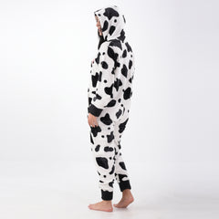 Polar Velvet Jumpsuit Cow Print