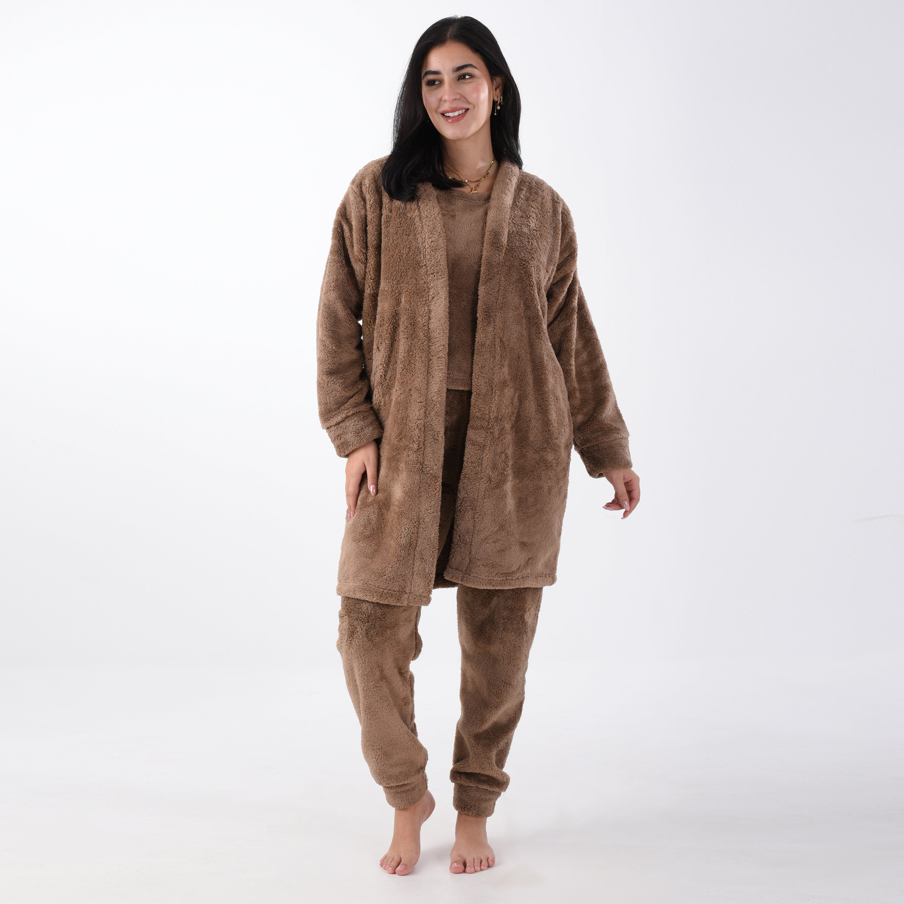 Brown Fur Pajama 3 Pieces