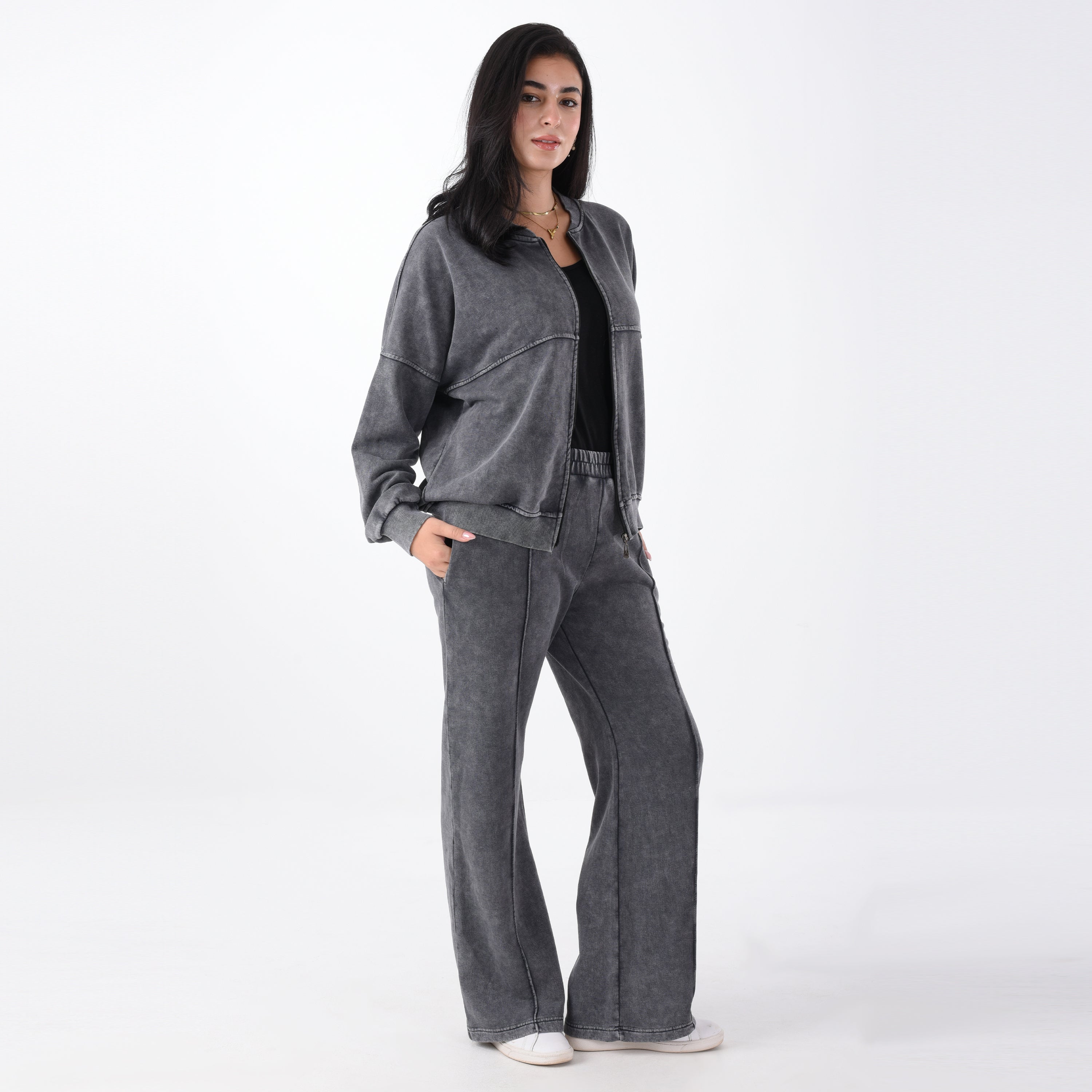 Tracksuit Summer Melton Gray Set