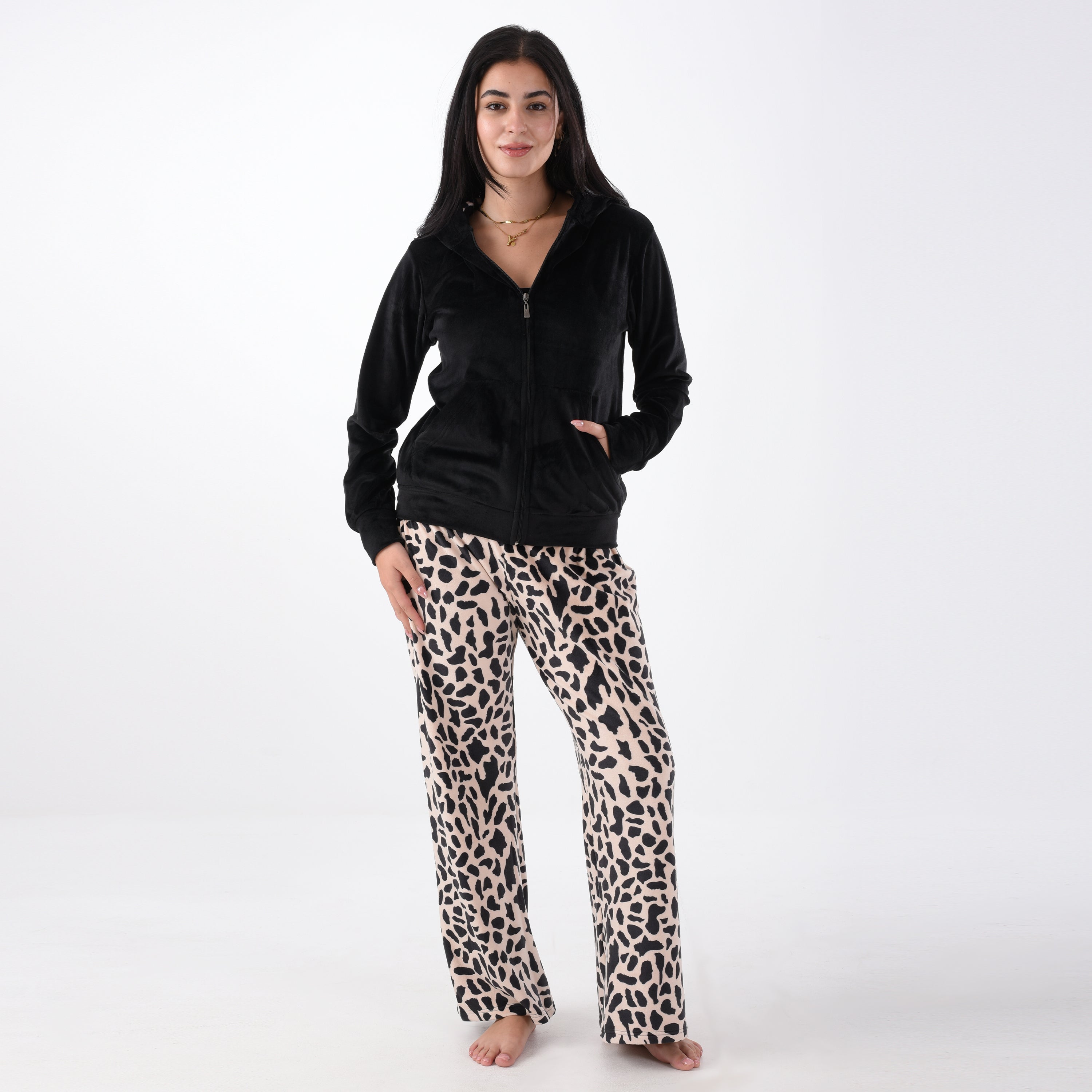 Tiger 2 pieces Velvet pajama