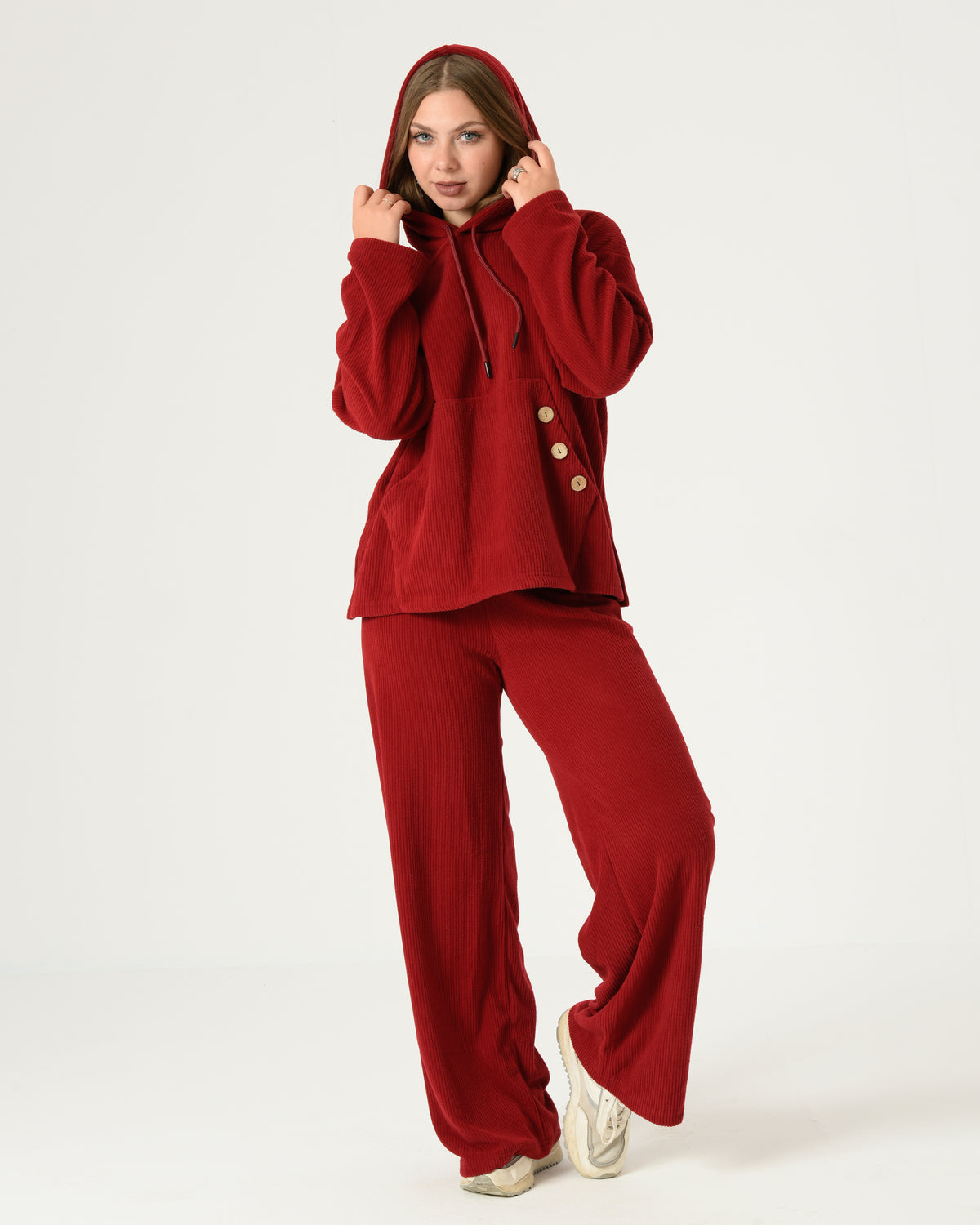 Cozy Corduroy Hoodie Pajama Set – Winter Edition