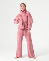 Ribbed Velvet Pajama Set – Lined Winter Homewear