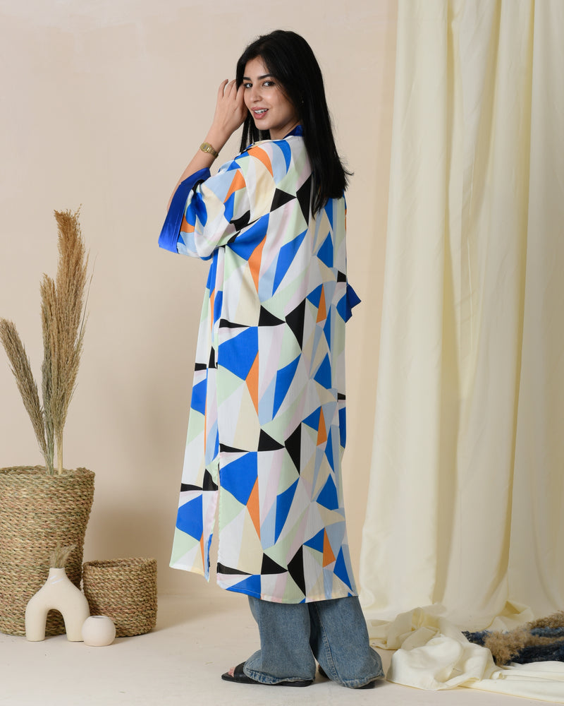 Satin Chiffon Kaftan