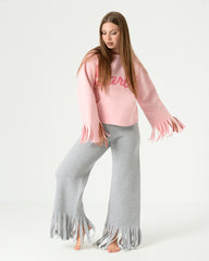 Fringe Sleeves Premium Milton Cotton Tracksuit – "Barbie" Design