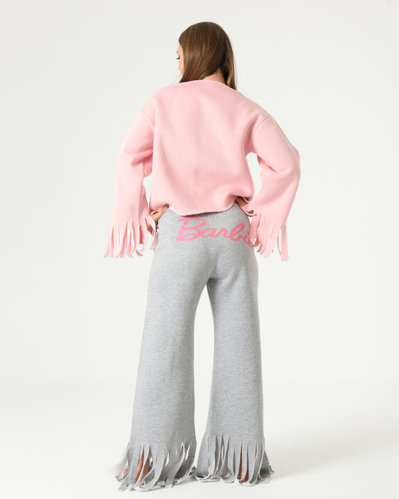 Fringe Sleeves Premium Milton Cotton Tracksuit – "Barbie" Design