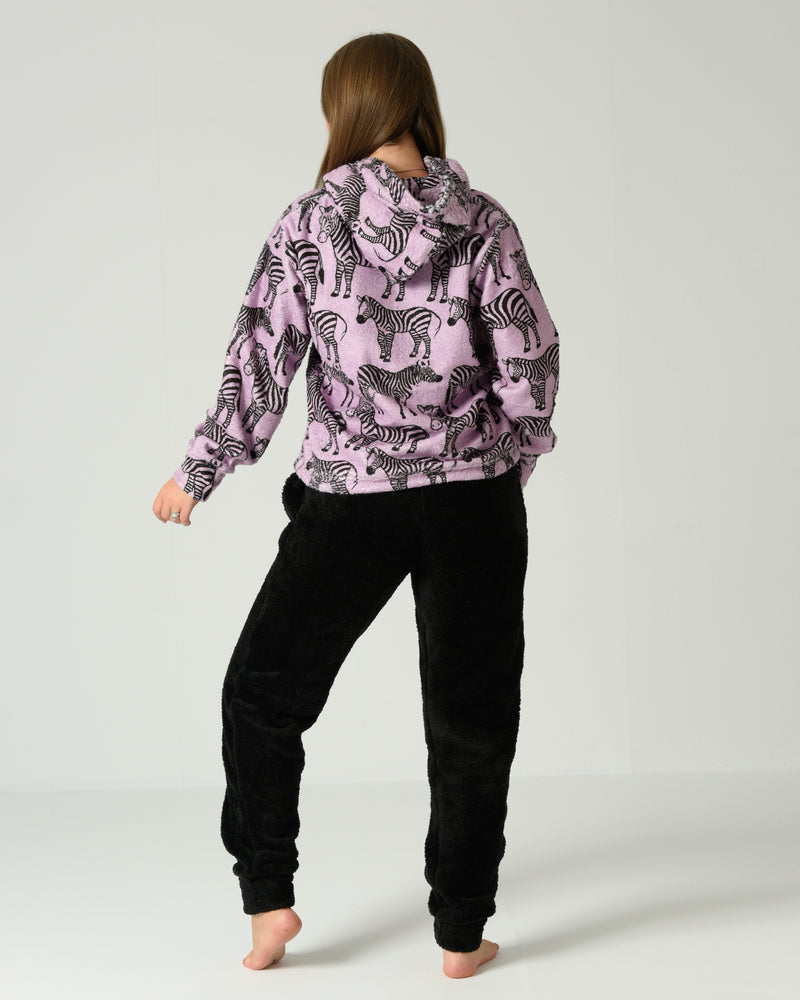 Women's 2-Piece's Winter Pajama Set – Soft Fur Hoodie & Pants