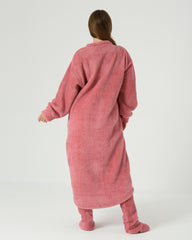 Women's Long Winter Fur Night-Shirt with Socks – Pink Cozy Homewear