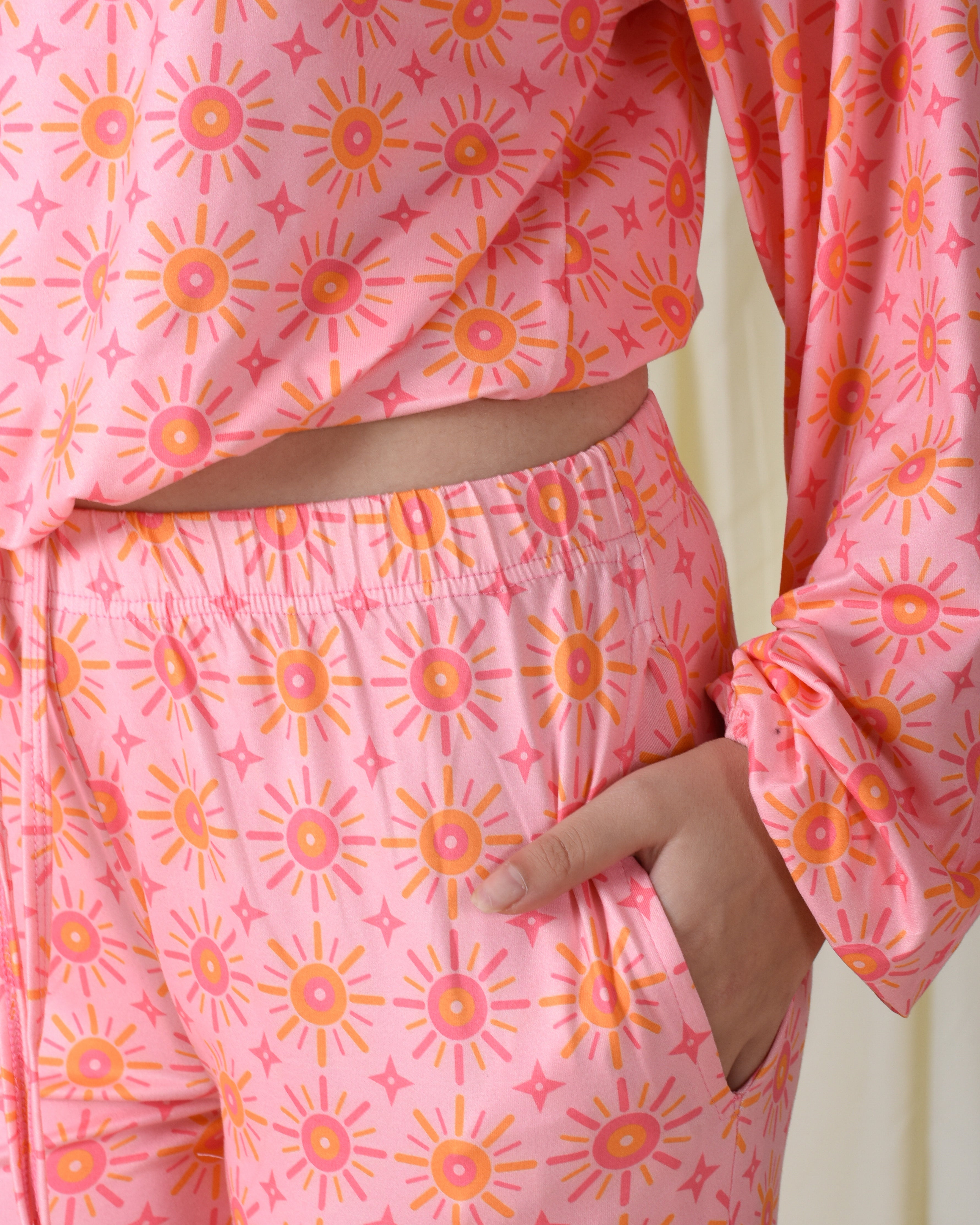 CROP TOP DAISY PRINT PAJAMA