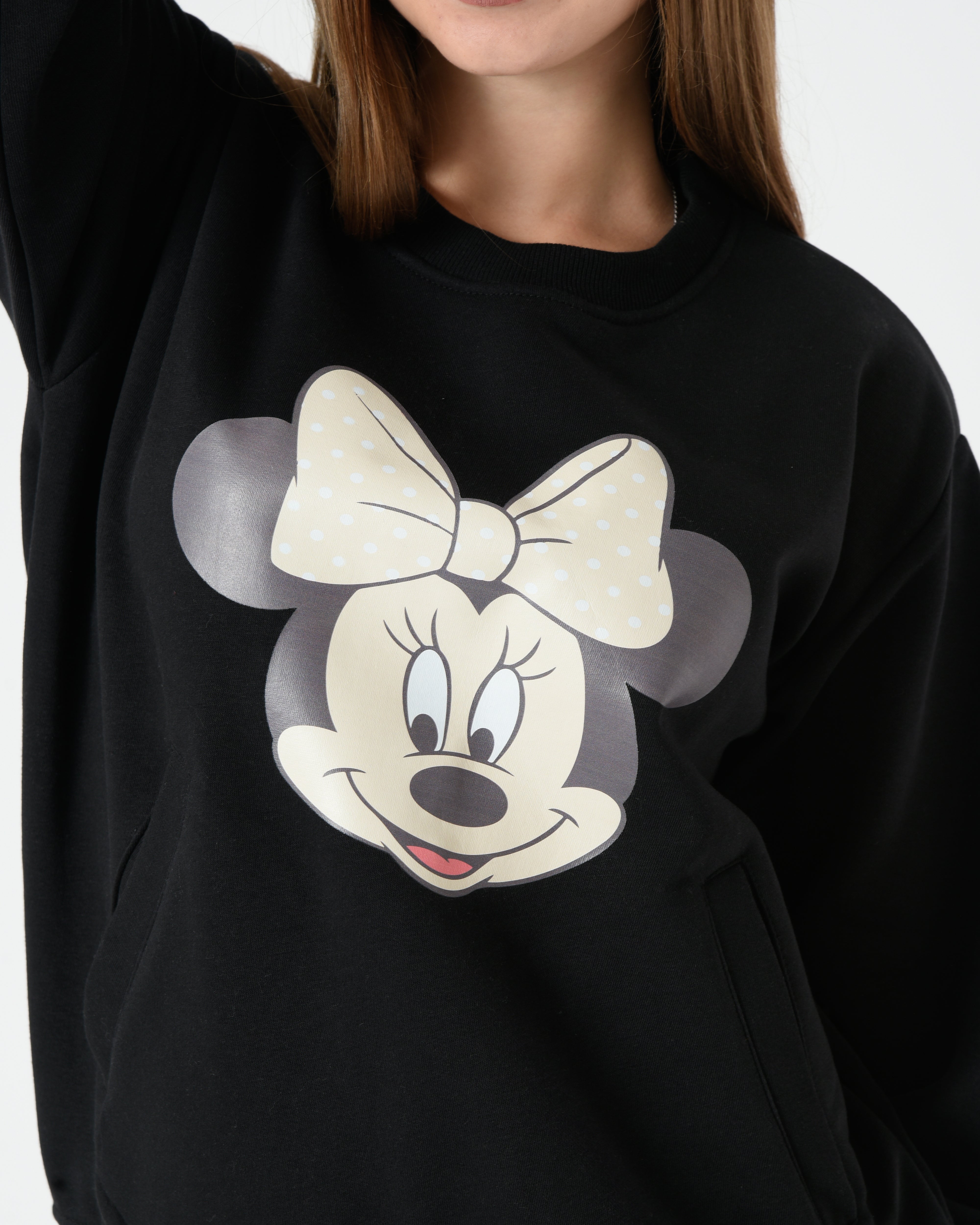 Minnie Mouse Printed Velvet Pajama Set with Lined Milton Cotton Sweatshirt