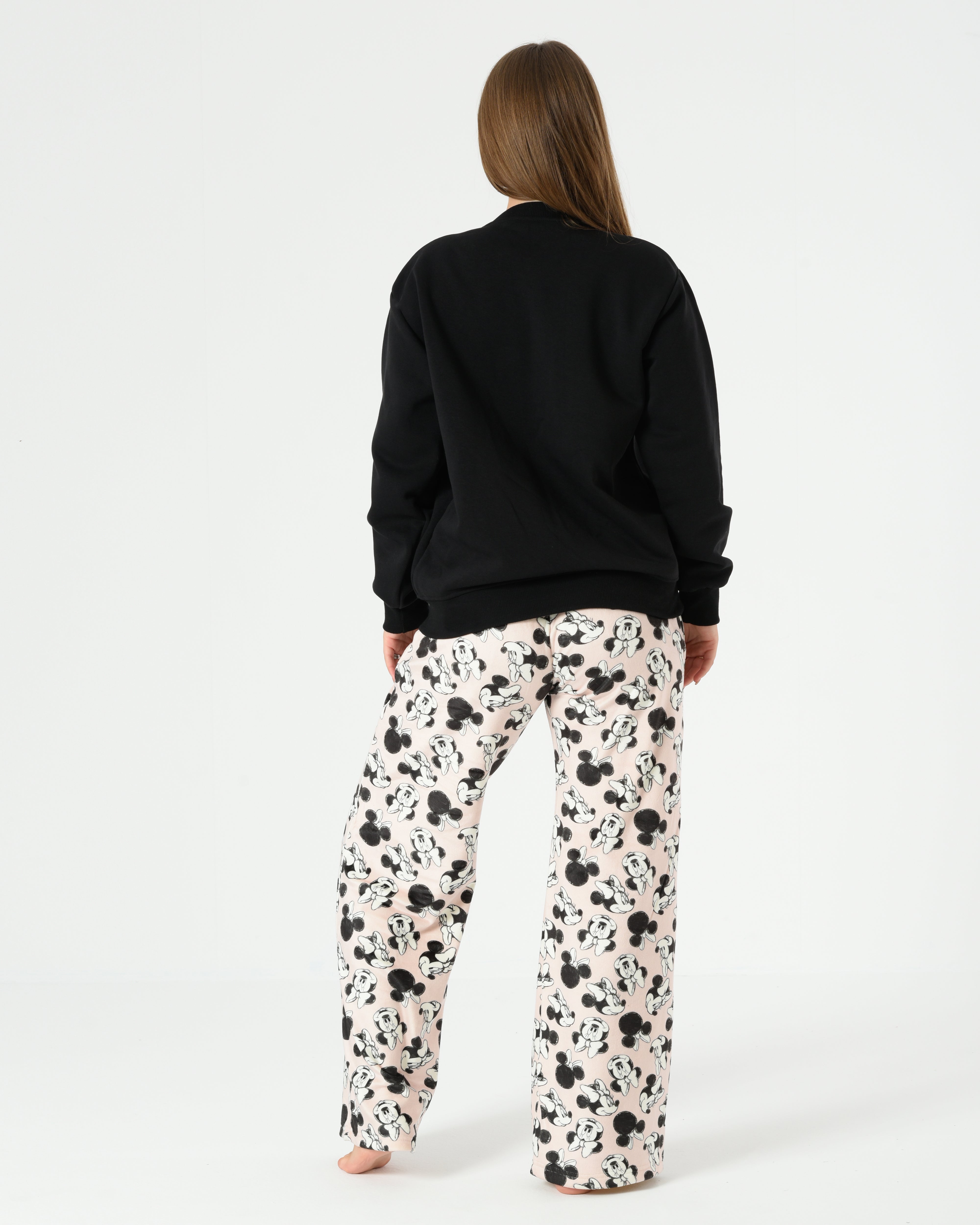Minnie Mouse Printed Velvet Pajama Set with Lined Milton Cotton Sweatshirt