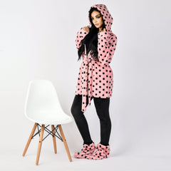 VELVET DOTS PAJAMA SET-4 PC'S - PYJAMODA