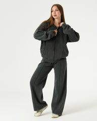 Women's Oversized Milton Pajama Set – Washed Fabric Lounge Wear