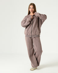 Women's Oversized Milton Pajama Set – Washed Fabric Lounge Wear