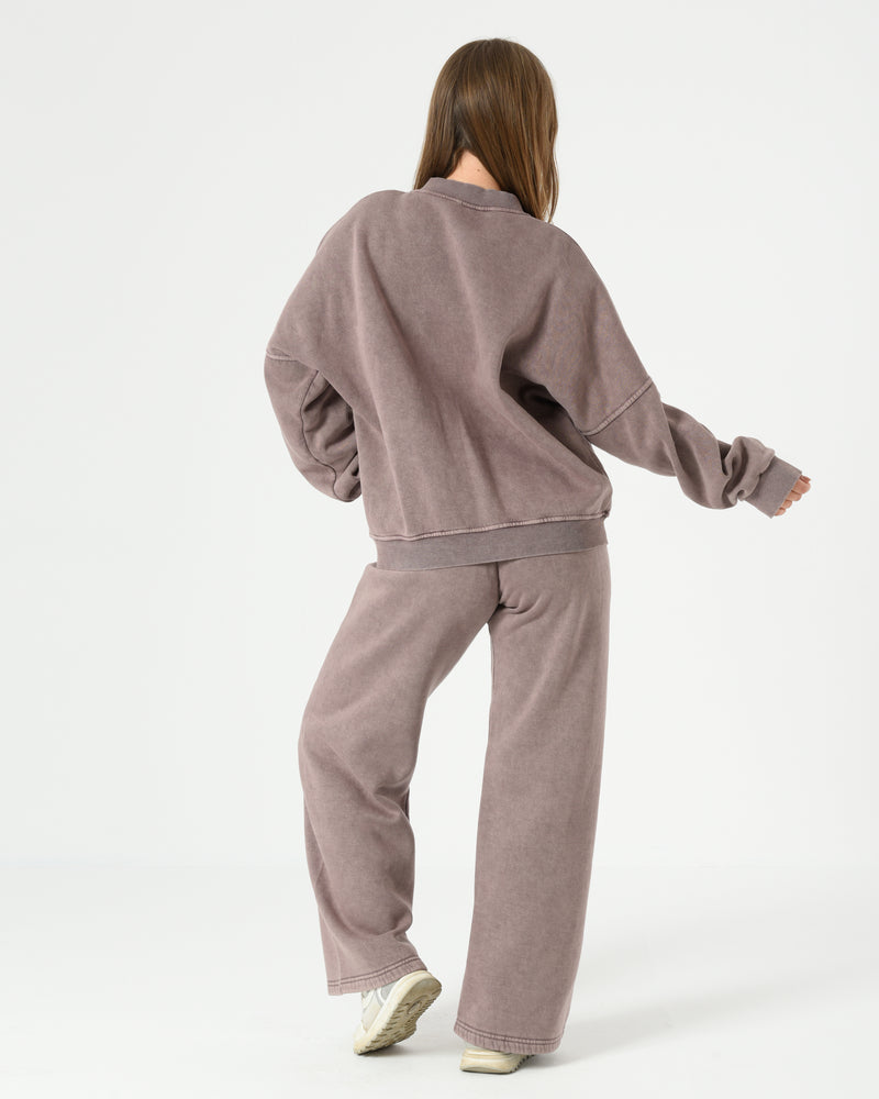 Women's Oversized Milton Pajama Set – Washed Fabric Lounge Wear
