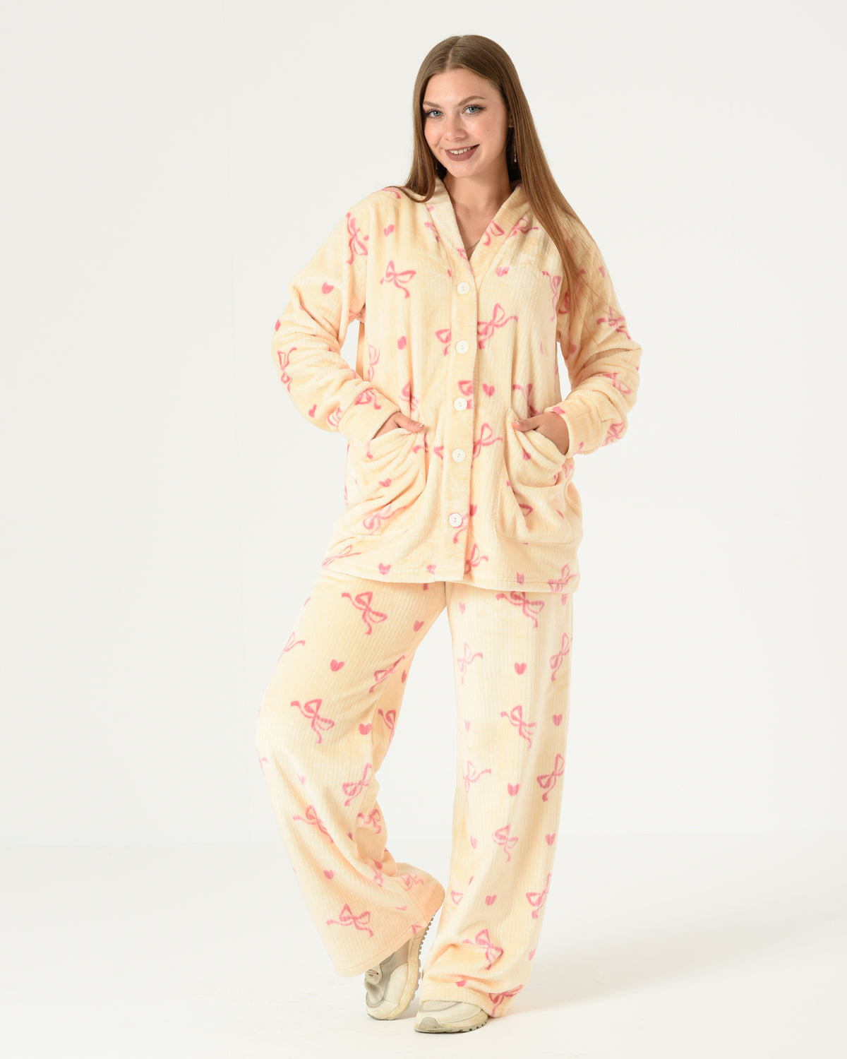 Women's Jacquard Winter Pajama Set – Soft & Cozy Homewear