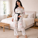 Armani Satin Floral Pajama Set