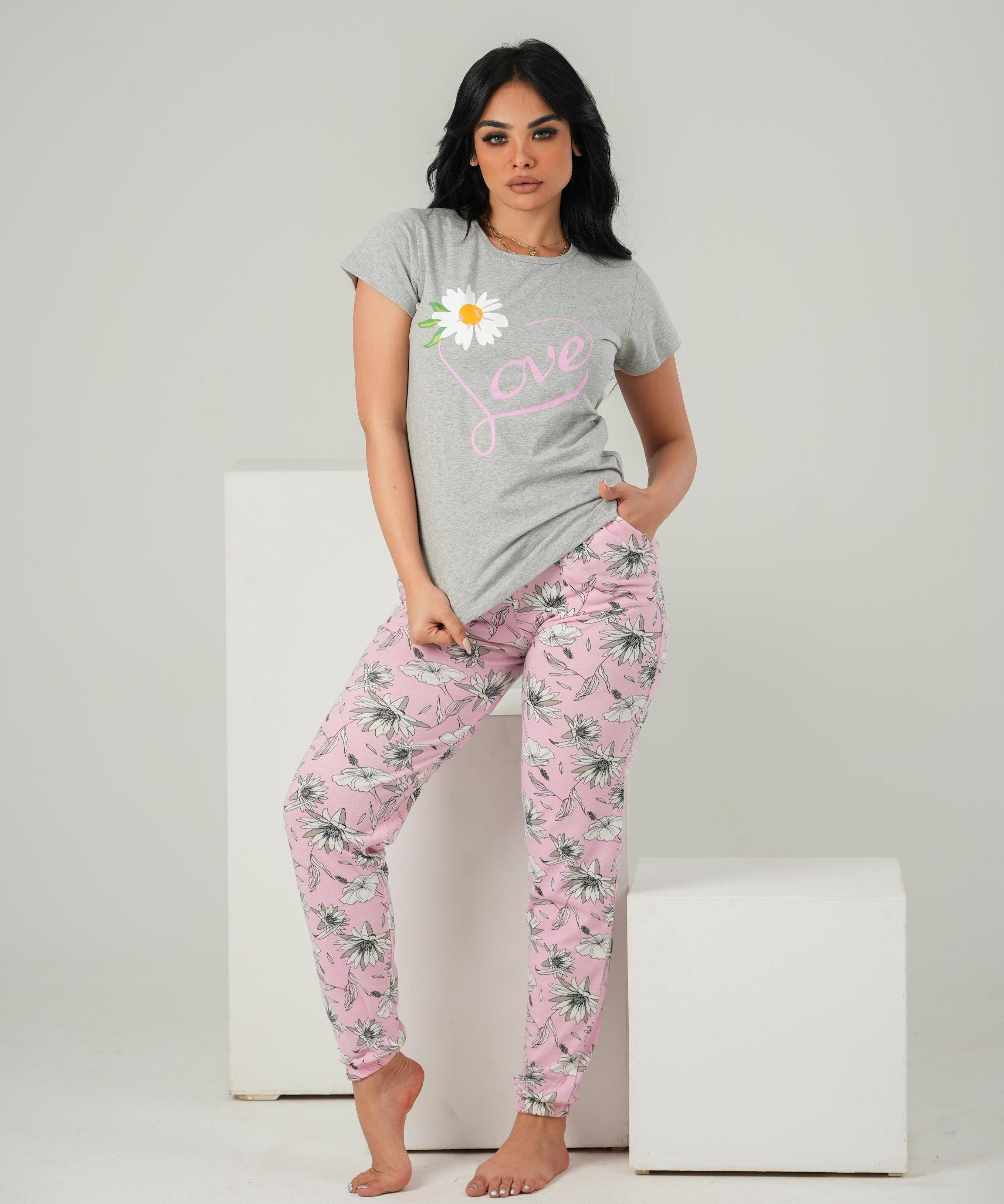 ROUND NECK FLORAL PAJAMA - PYJAMODA