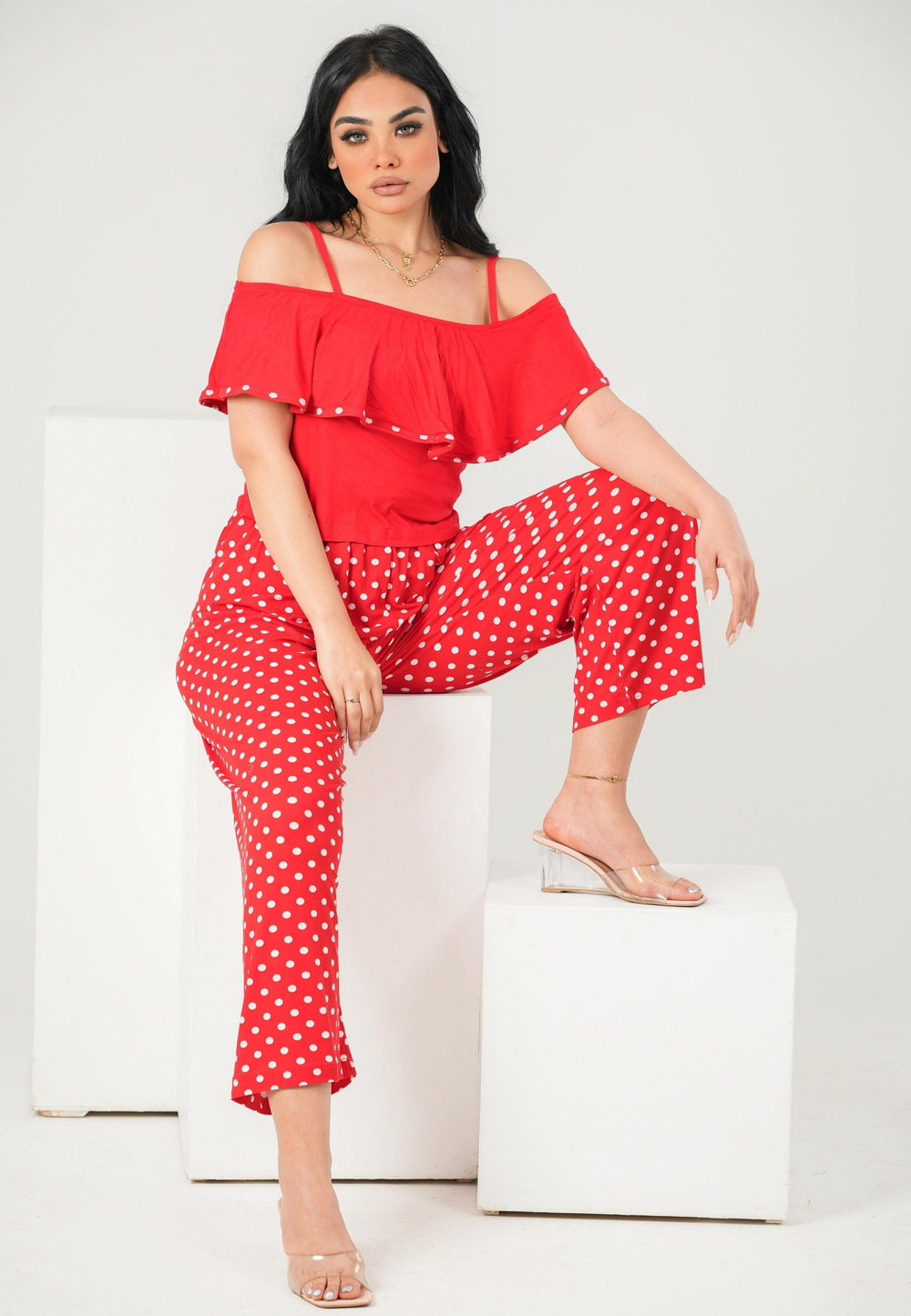 POLKA DOTS CROP-TOP PAJAMA - PYJAMODA