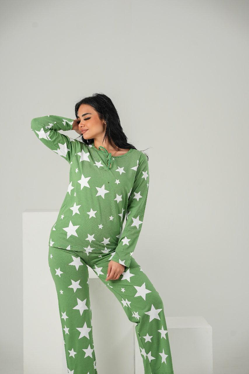 GREEN STARS TURKEY PAJAMA - PYJAMODA