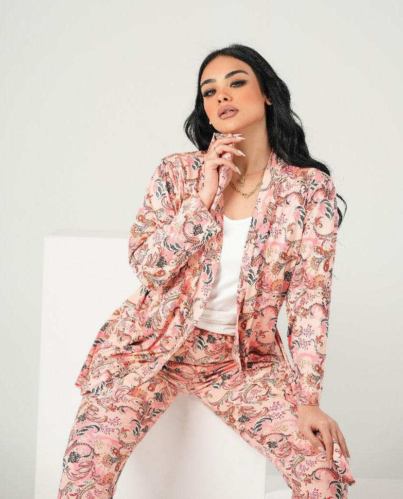 PRINTED FLORAL 3PC'S PAJAMA - PYJAMODA