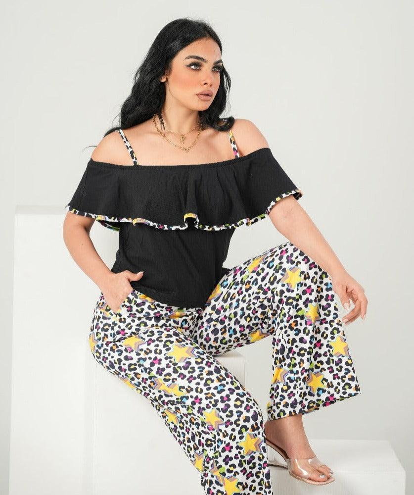 CROP-TOP LEMON COTTON PAJAMA - PYJAMODA