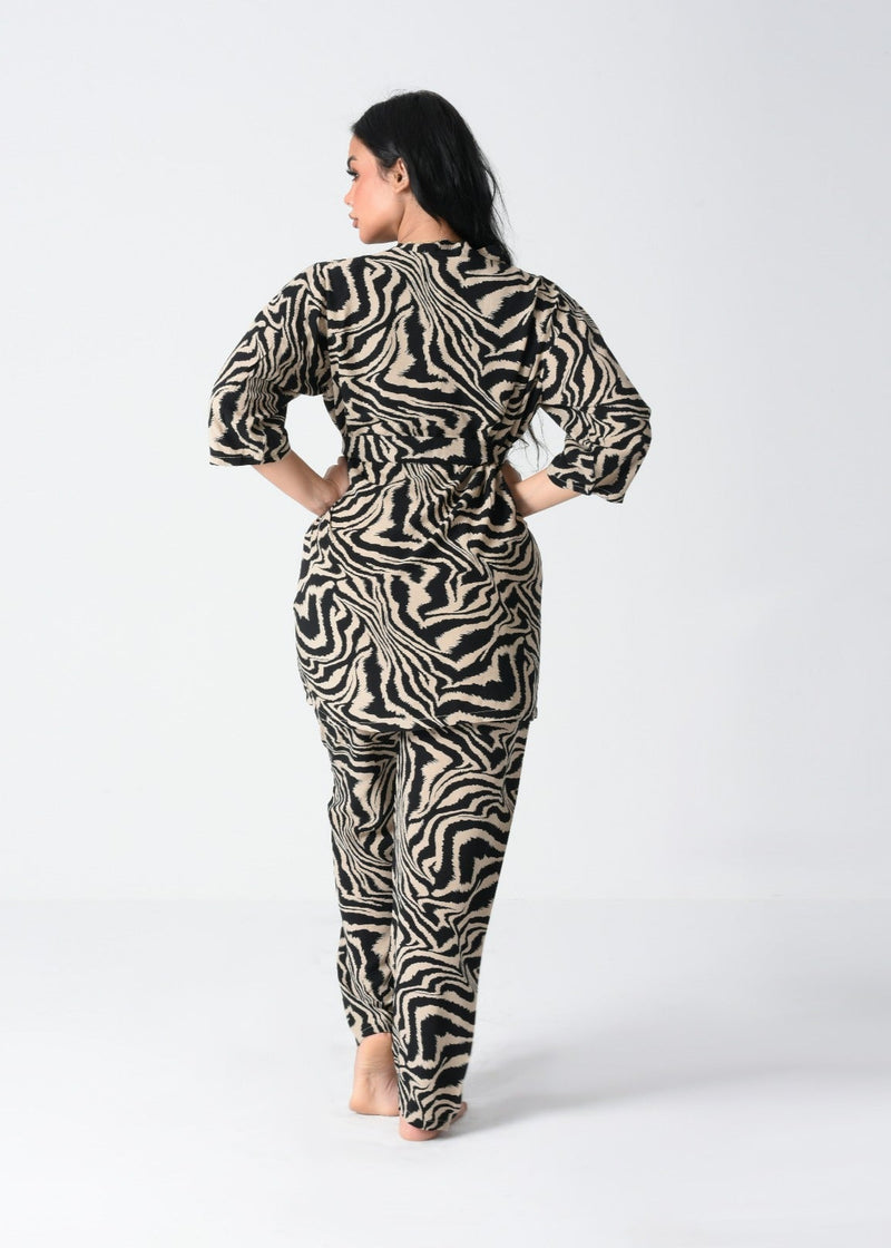 BROWN ZEBRA 2Pcs VICSCOSE SET