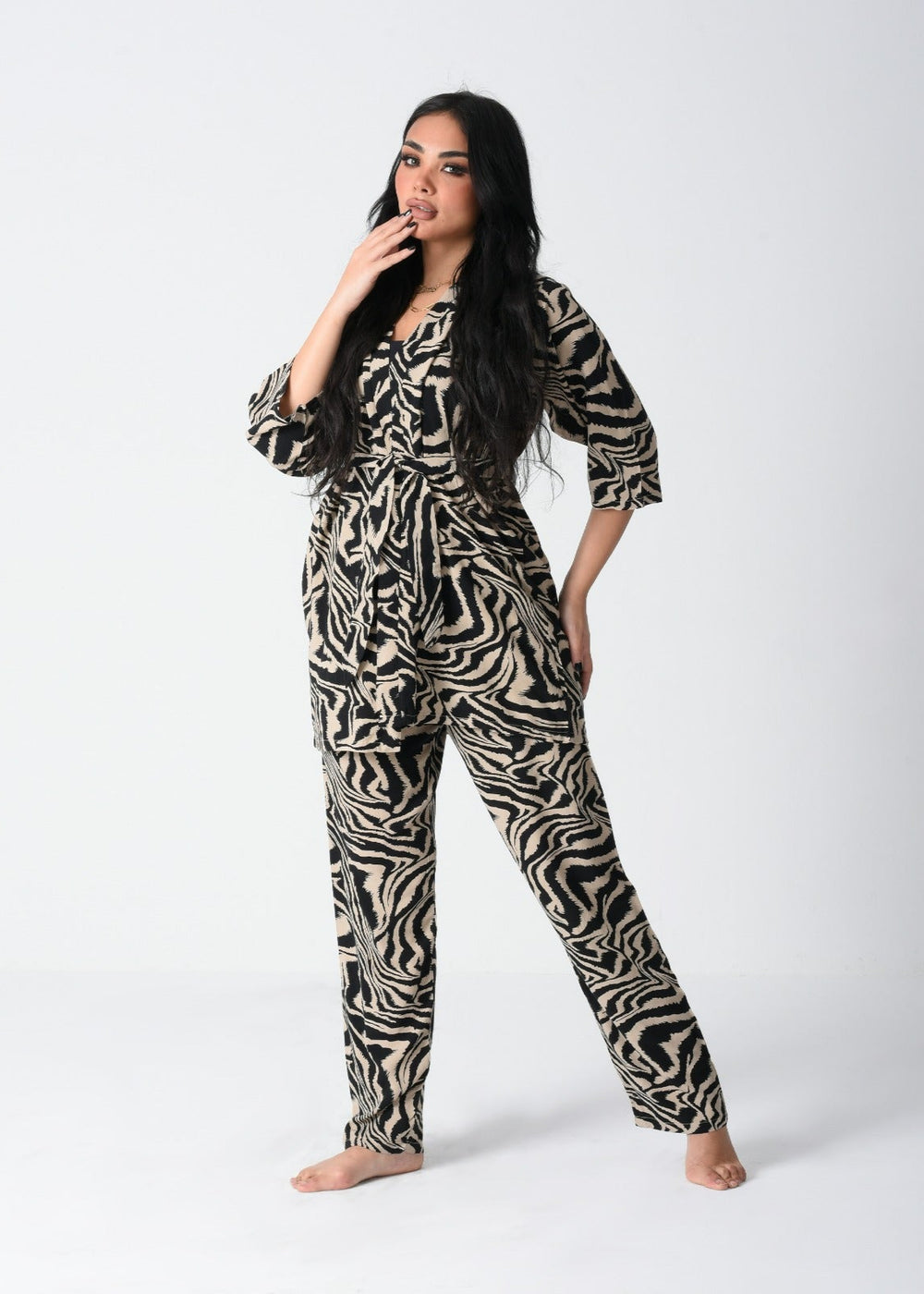 BROWN ZEBRA 2Pcs VICSCOSE SET