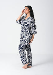 NAVY ZEBRA 2Pcs VICSCOSE SET