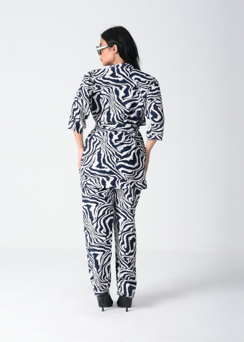 NAVY ZEBRA 2Pcs VICSCOSE SET