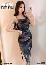 Elegant Floral Bodycon Dress – Code 0057