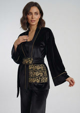 Luxury Velvet Ramadan Suit – Black & Gold Edition