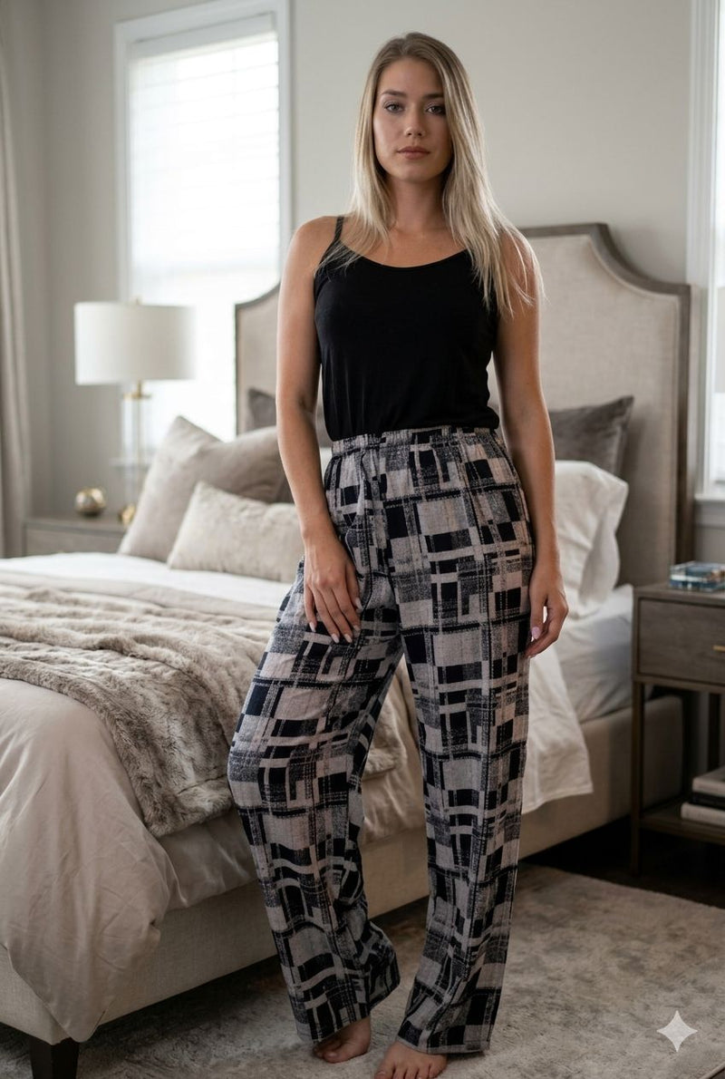 Plaid Viscose Pajama