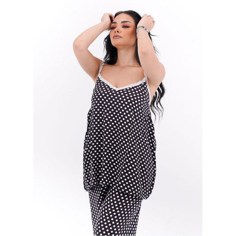 Viscose Black Dots Pajama - PYJAMODA