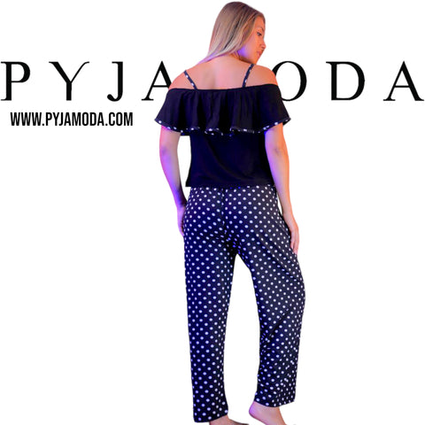 Dots off shoulder Pajama - PYJAMODA