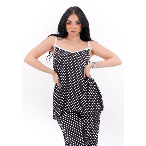Viscose Black Dots Pajama - PYJAMODA
