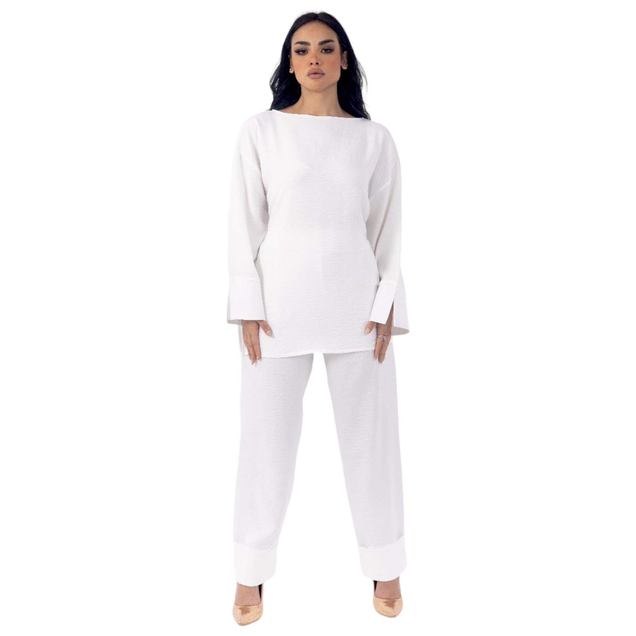 White Plain Set - PYJAMODA