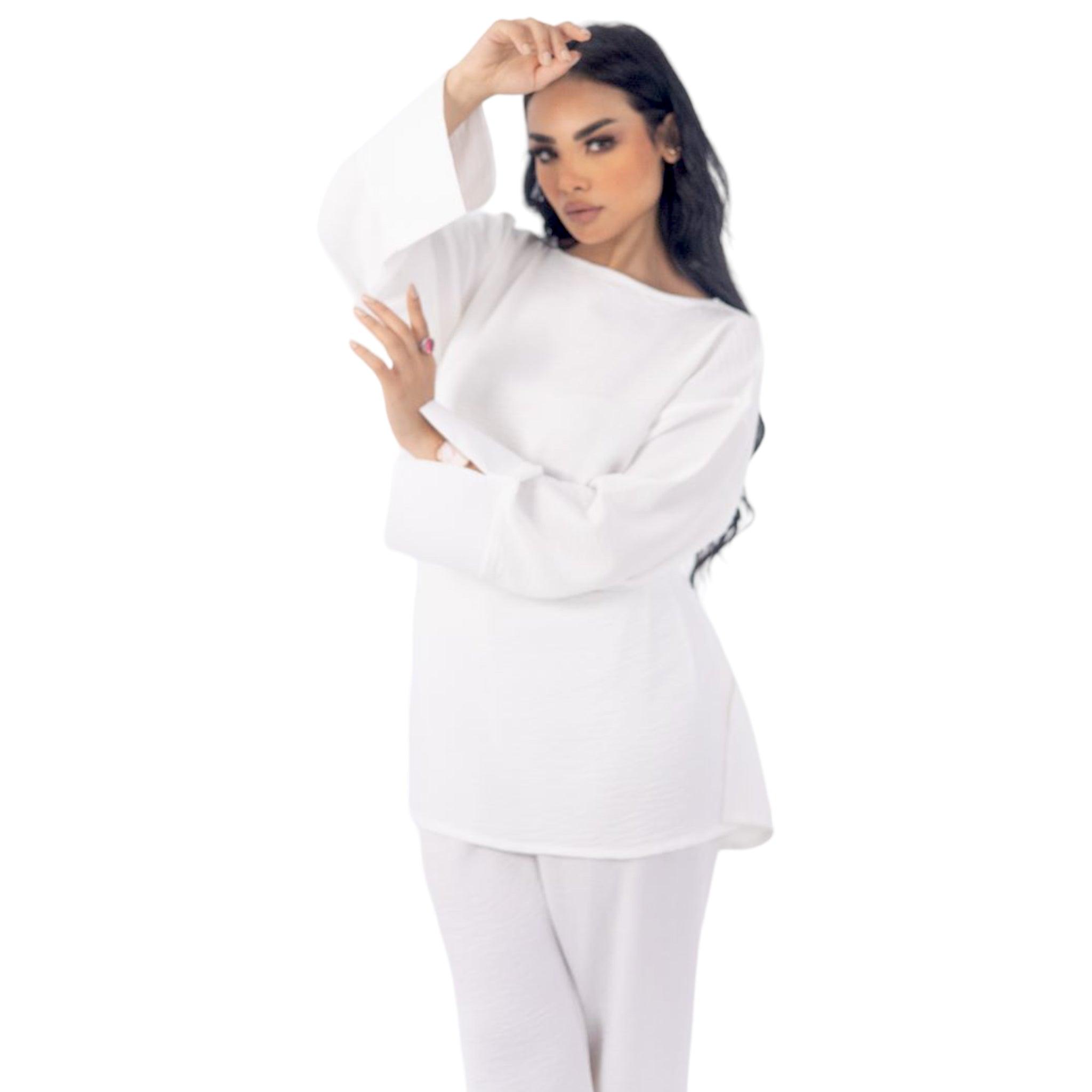 White Plain Set - PYJAMODA