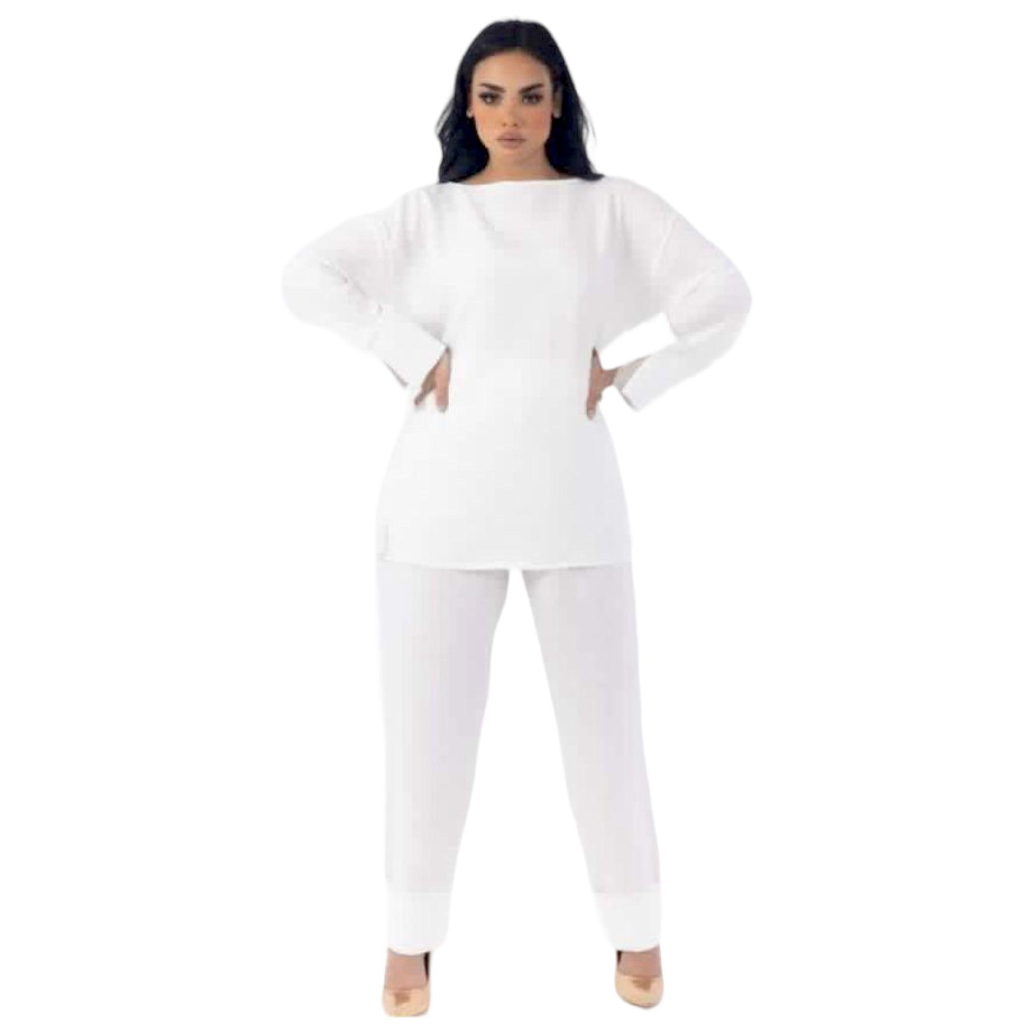 White Plain Set - PYJAMODA