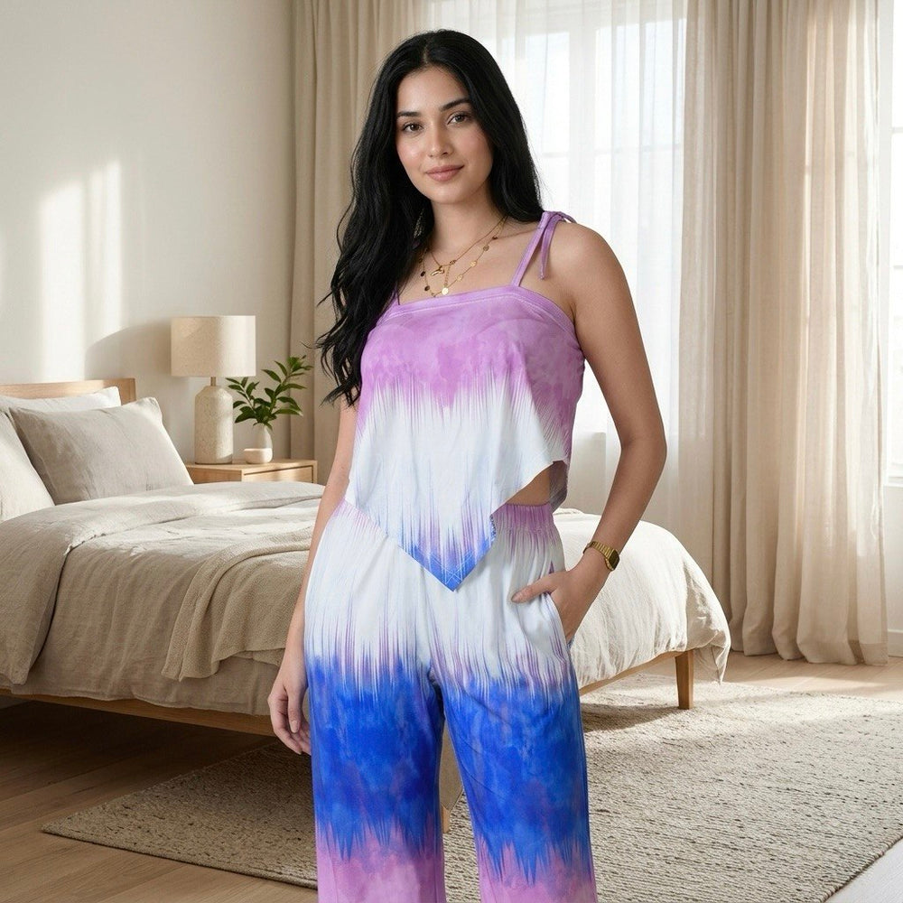 Aurora Tie-Dye Cotton Pajama Set